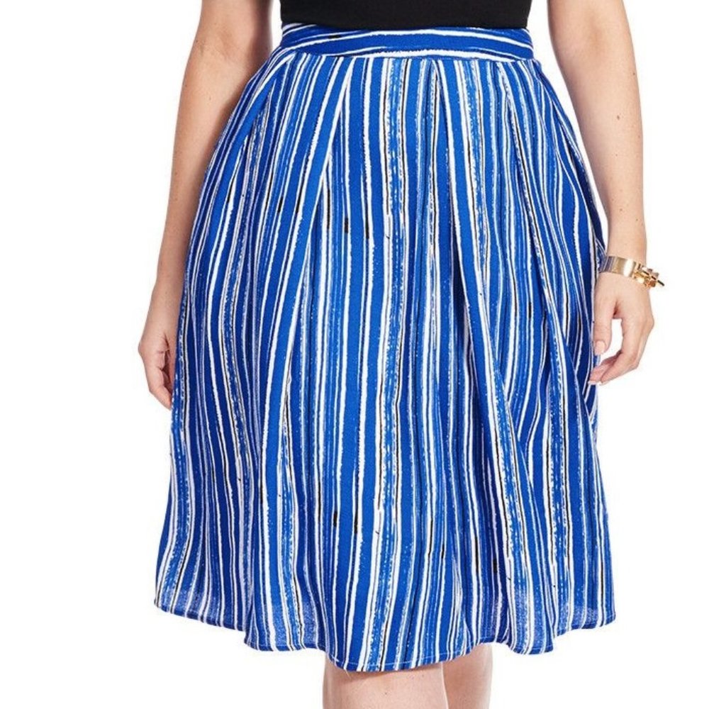 City Chic Plus Size A Line Midi Skirt 18/20